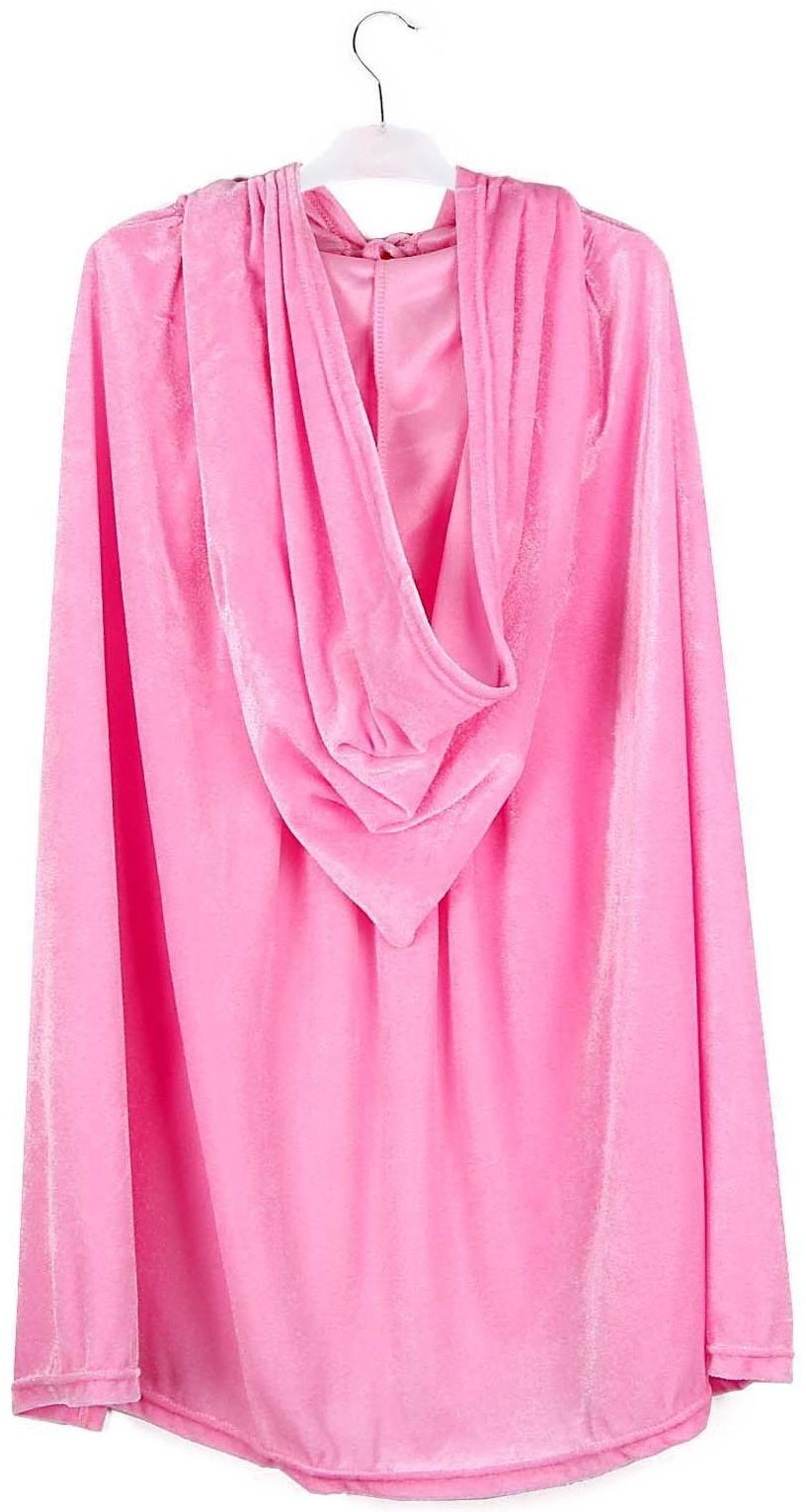 Карнавальный плащ детский, плюш розовый, длина 85 см