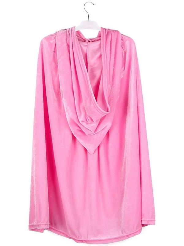 Карнавальный плащ детский, плюш розовый, длина 85 см