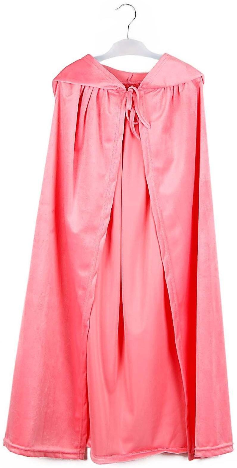 Карнавальный плащ детский, плюш розовый, длина 95 см