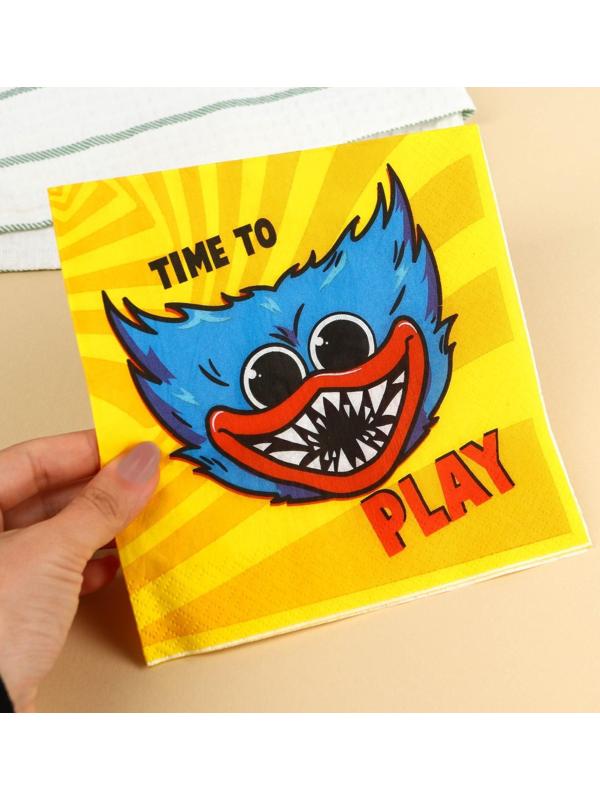 Салфетки бумажные Монстр, 33х33 см, 20 шт., 3-х слойные