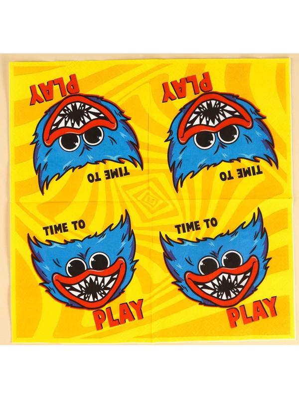 Салфетки бумажные Монстр, 33х33 см, 20 шт., 3-х слойные