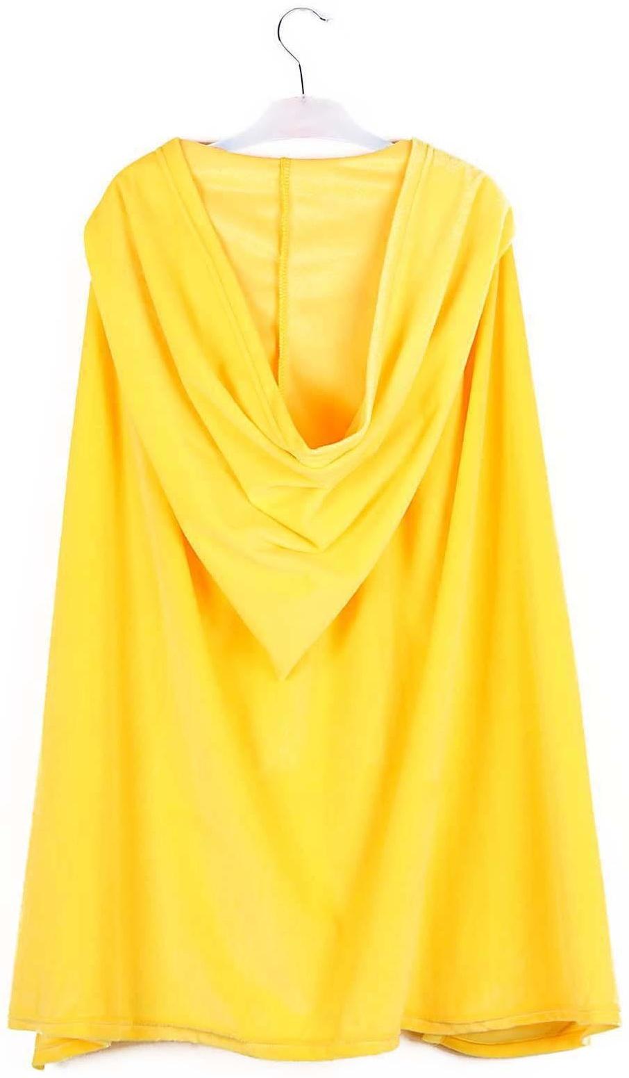 Карнавальный плащ детский, плюш жёлтый, длина 110 см