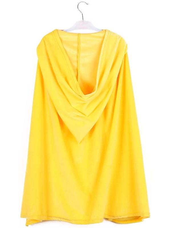 Карнавальный плащ детский, плюш жёлтый, длина 110 см