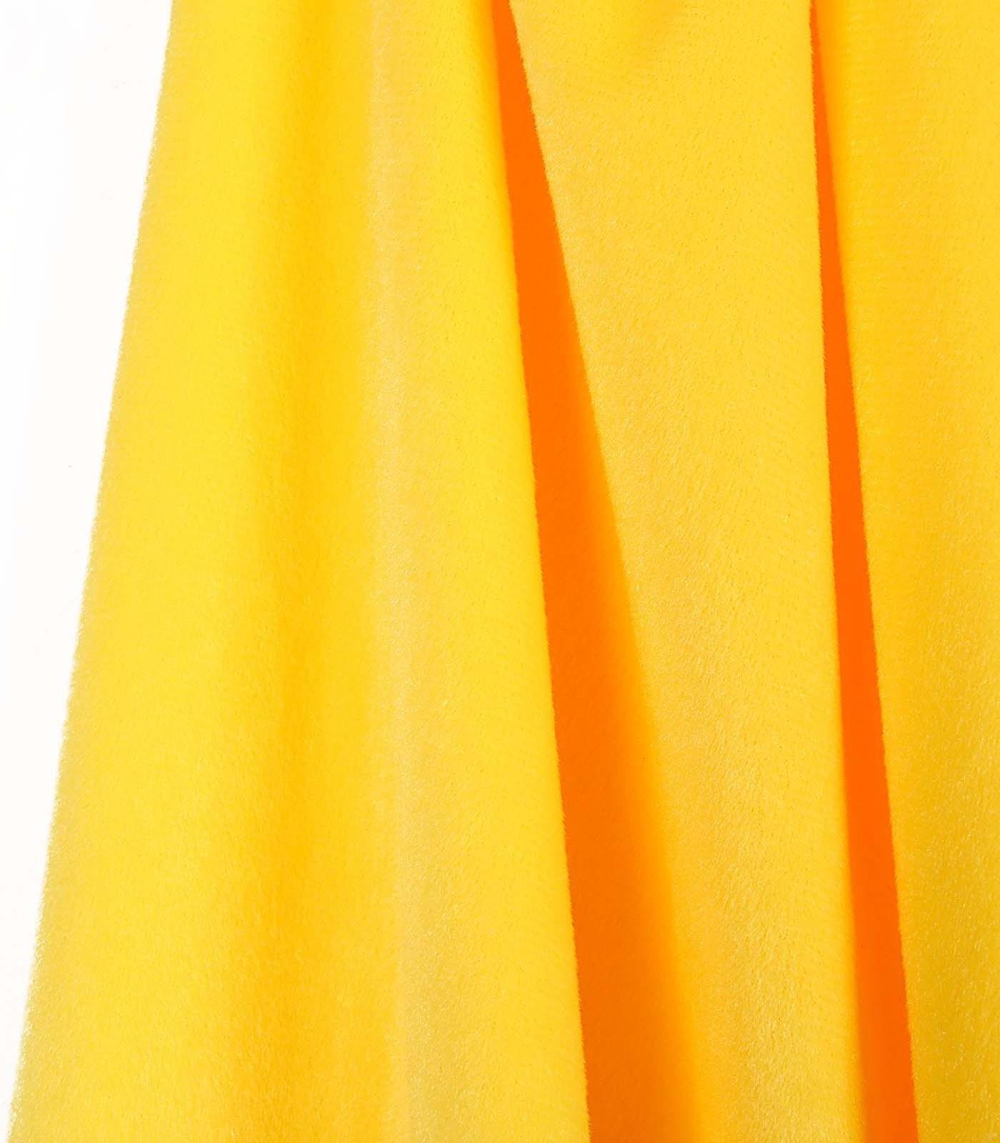 Карнавальный плащ детский, плюш жёлтый, длина 80 см