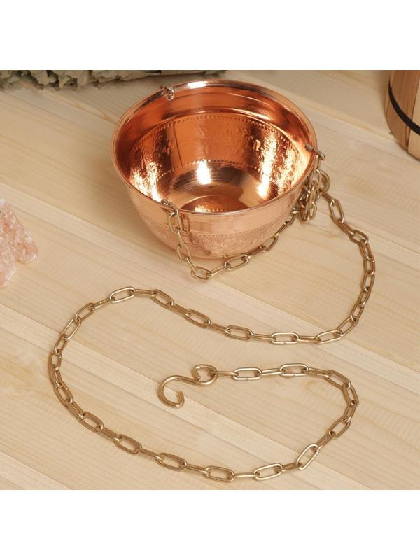 Чаша для трав и гималайской соли, подвесная с дозатором d=12см, V=0,4л