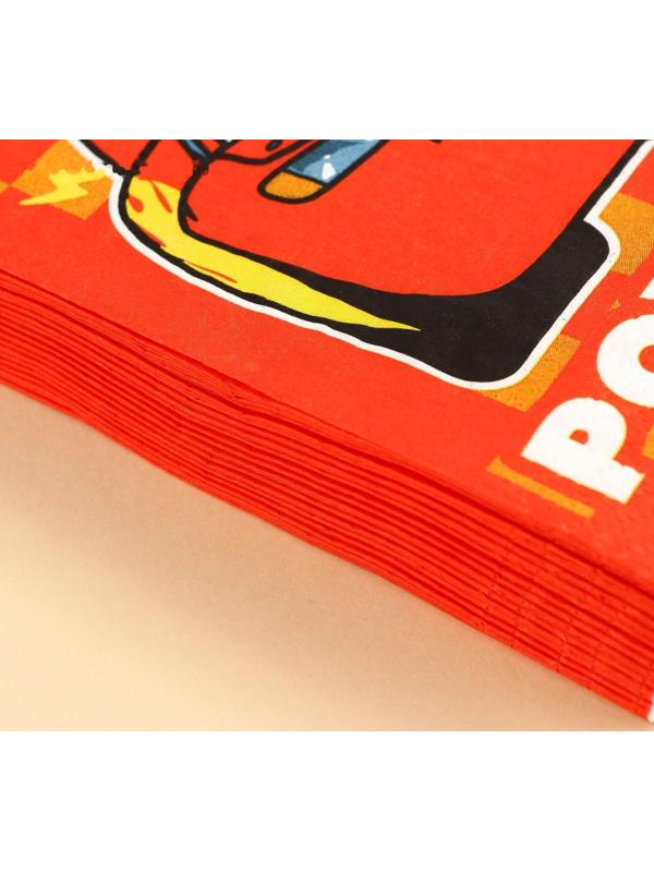 Салфетки бумажные «С днём рождения» Тачки, 33х33 см, 20 шт., 3-х слойные