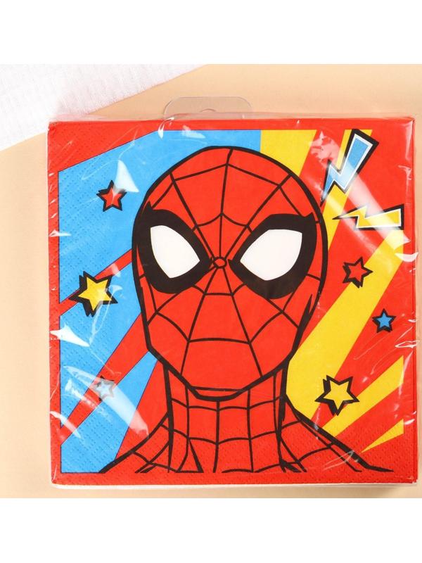 Салфетки бумажные Человек-паук, 33х33 см, 20 шт., 3-х слойные