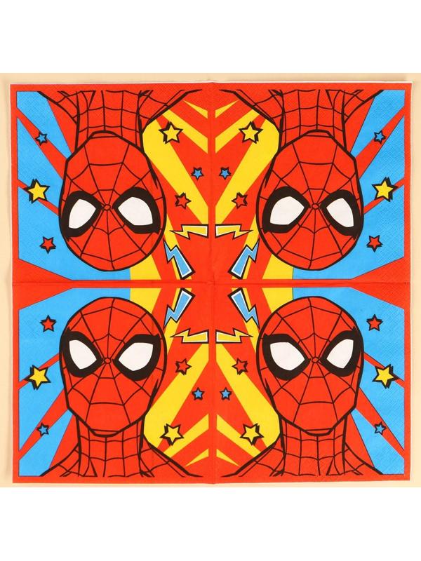Салфетки бумажные Человек-паук, 33х33 см, 20 шт., 3-х слойные