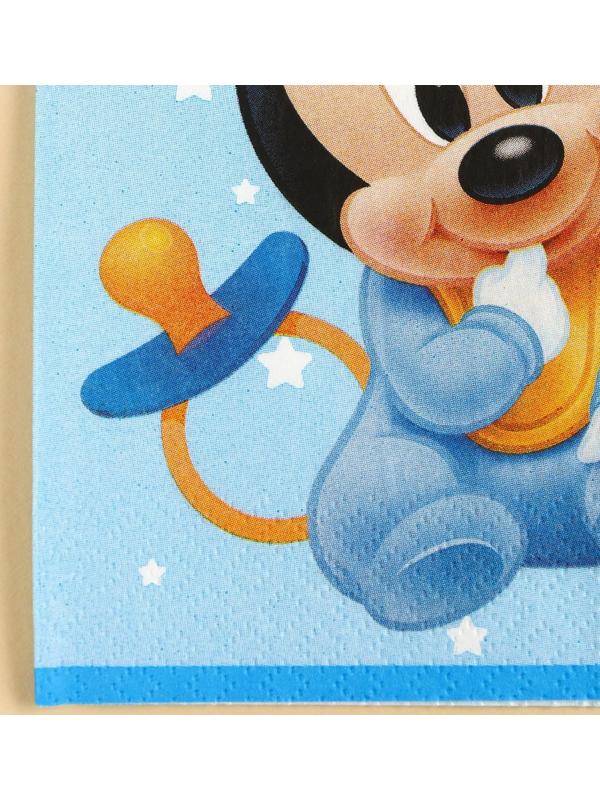 Салфетки бумажные Микки Маус, 33х33 см, 20 шт., 3-х слойные