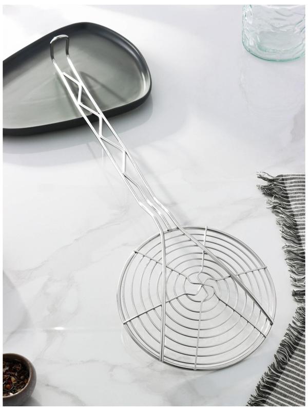 Шумовка спиральная из нержавеющей стали Доляна «Индия», 59×17,7 см