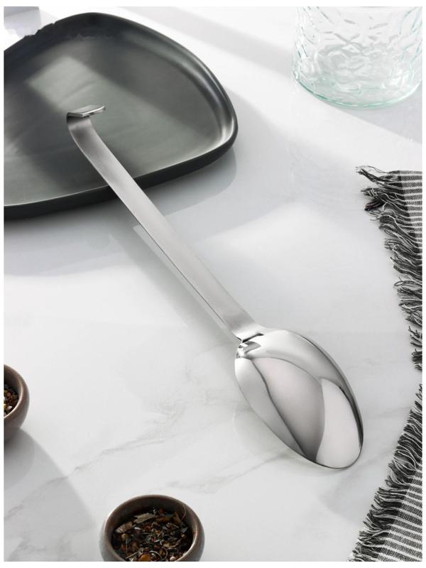 Ложка гарнирная из нержавеющей стали Доляна «Индия», 37×7 см, толщина 3 мм