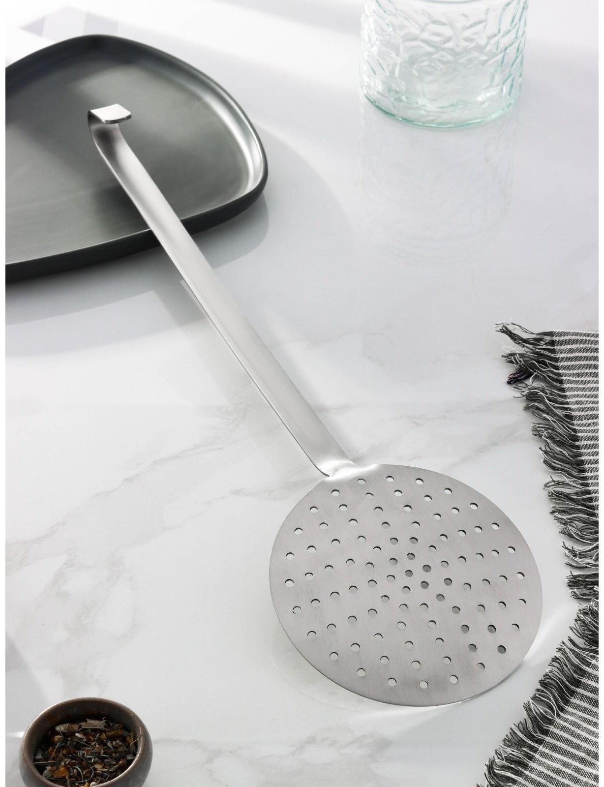 Шумовка цельнотянутая из нержавеющей стали Доляна «Индия» 50×14 см, толщина 3 мм