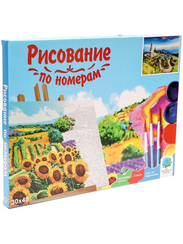 Холст с красками 30 × 40 см, по номерам,19 цв. «Красивая природа Чиангмая»