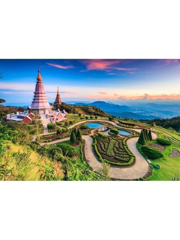 Холст с красками 30 × 40 см, по номерам,19 цв. «Красивая природа Чиангмая»