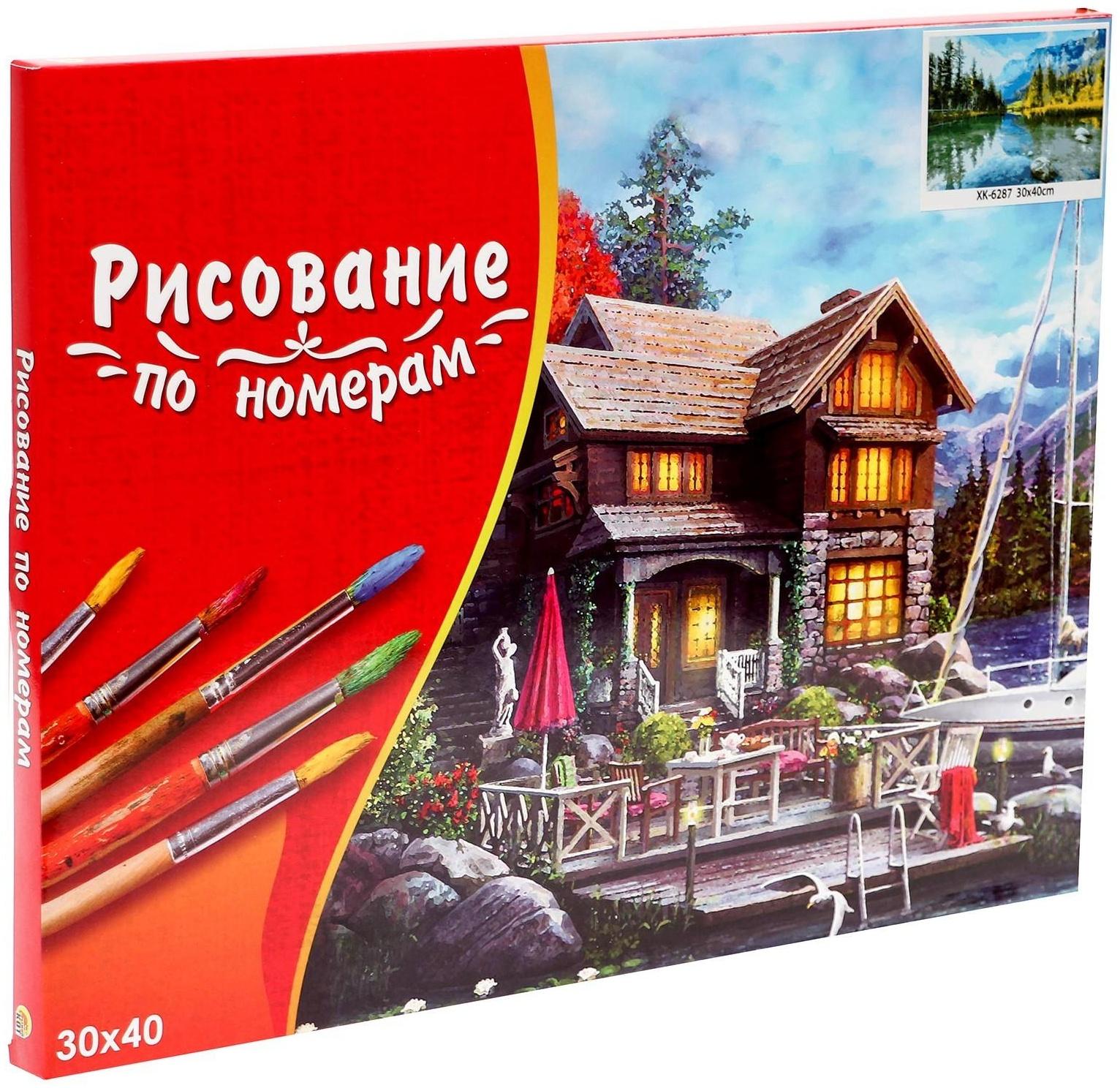 Холст с красками 30 × 40 см, по номерам, 20 цв. «Удивительная красота природы»