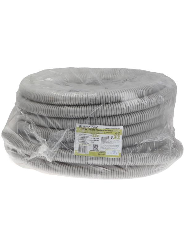 Гофротруба УРАЛ ПАК ПВХ, 32 мм ,с протяжкой 