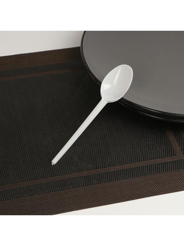 Ложка одноразовая столовая, 15.5 см, в индивидуальной упаковке 1 шт, цвет белый