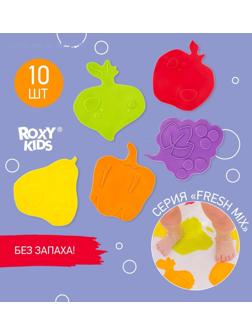Антискользящие мини-коврики ROXY-KIDS для ванны, 10 шт., цвет МИКС