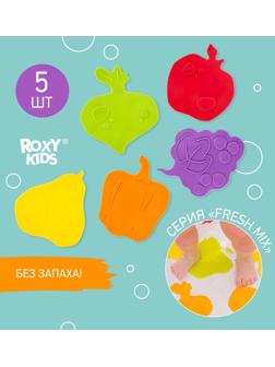 Антискользящие мини-коврики ROXY-KIDS для ванны, 5 шт., цвет МИКС