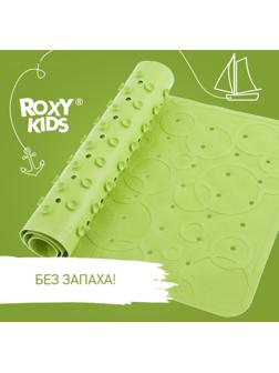Антискользящий резиновый коврик ROXY-KIDS для ванны, 35x76 см, цвет салатовый