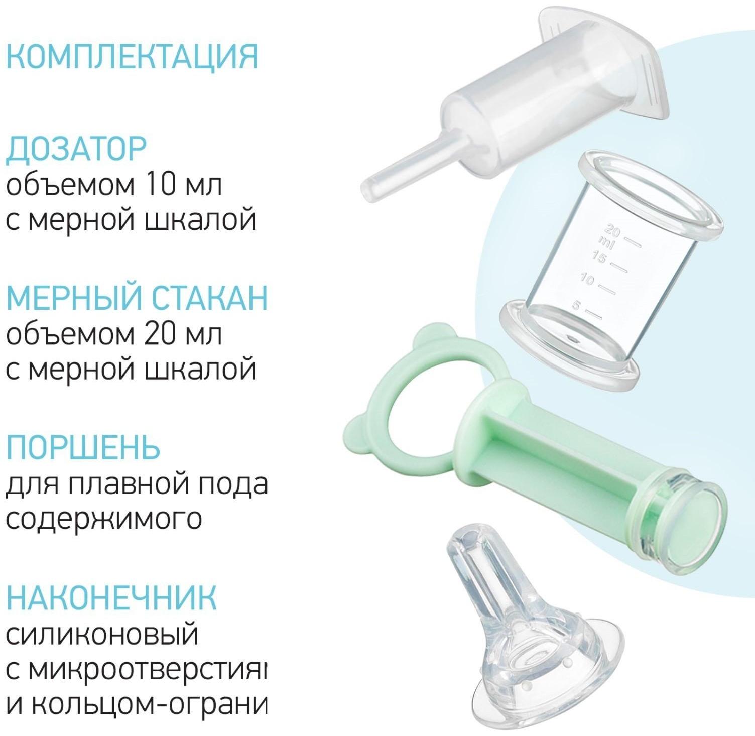 Дозатор для ввода лекарств, цвет мятно-зеленый