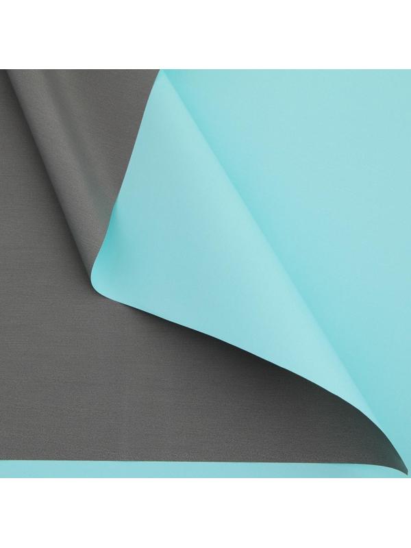 Пудровая плёнка двусторонняя «Бирюза+серый», 50 мкм, 0.5 х 10 м