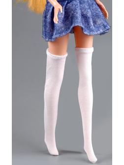 Гольфы выше колена для куклы, цвет белый