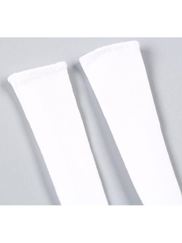 Гольфы выше колена для куклы, цвет белый