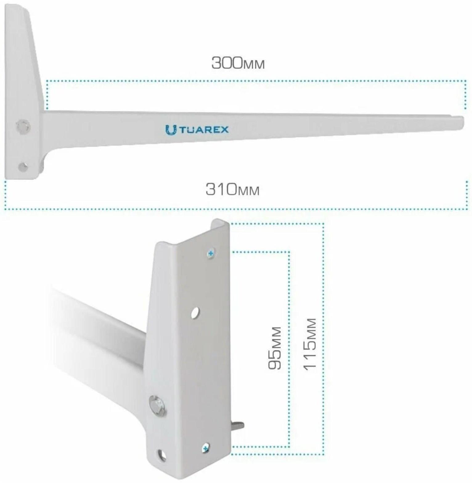 Кронштейн Tuarex CORSA-101, для СВЧ, настенный, до 20 кг, фиксированный, белый