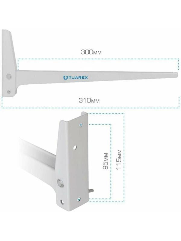 Кронштейн Tuarex CORSA-101, для СВЧ, настенный, до 20 кг, фиксированный, белый