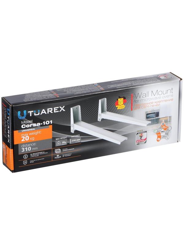 Кронштейн Tuarex CORSA-101, для СВЧ, настенный, до 20 кг, фиксированный, белый