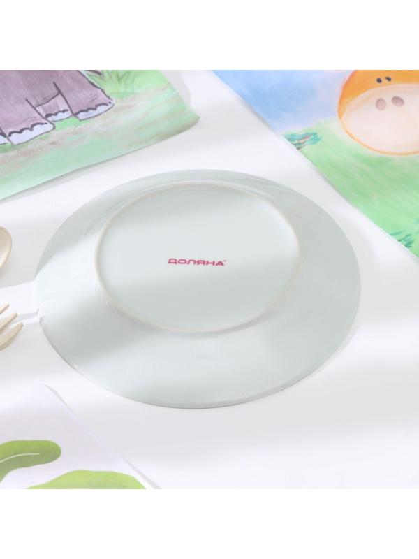 Тарелка керамическая Доляна «Тигрёнок с грушами», d=17,5 см, цвет разноцветный