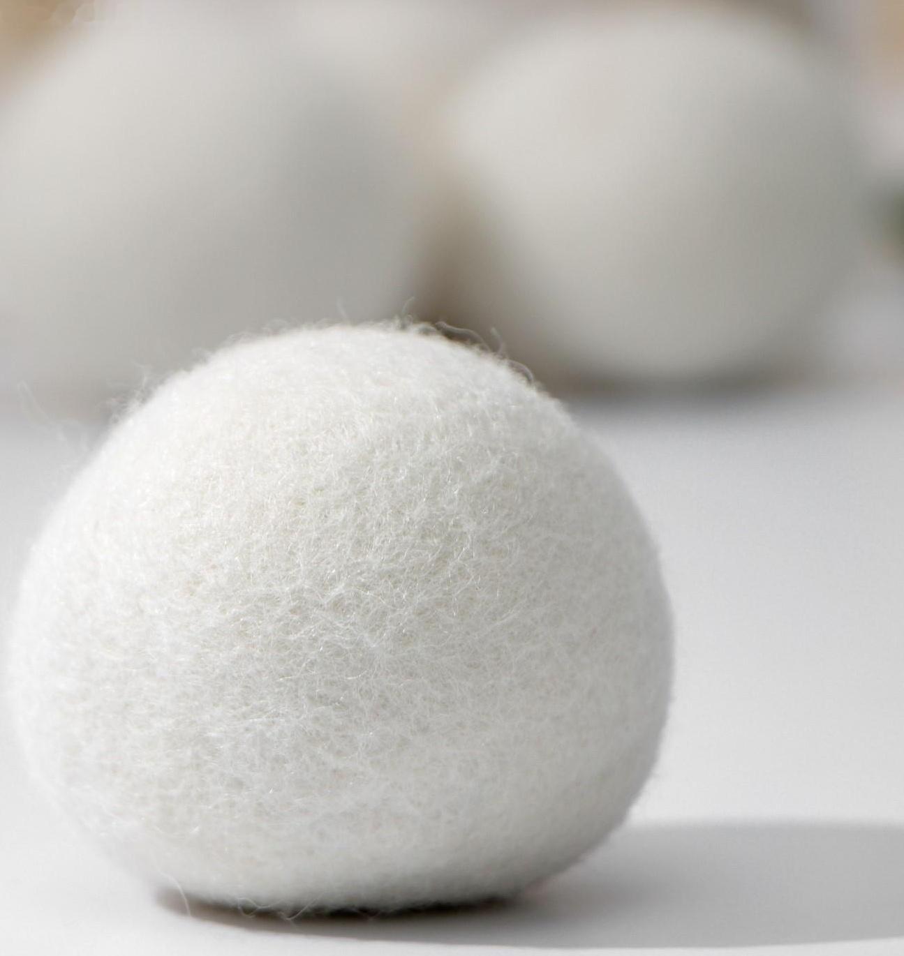 Шарики для стирки и сушки белья, набор 6 шт, натуральная шерсть