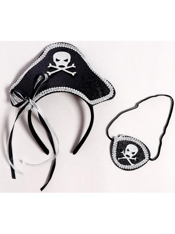 Карнавальный набор «Пират», 2 предмета: ободок, повязка на глаз