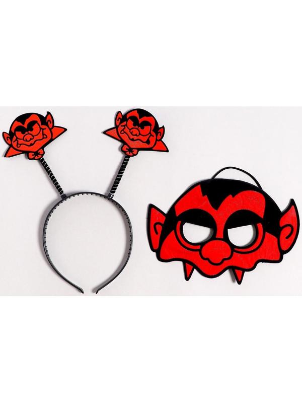 Карнавальный набор «Страх», 2 предмета: ободок, маска