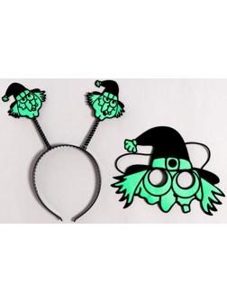 Карнавальный набор «Ведьма», 2 предмета: ободок, маска