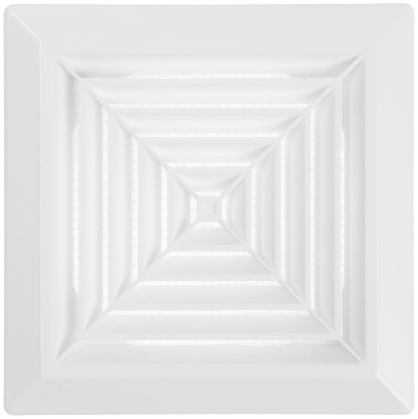 Площадка торцевая ZEIN Люкс Л160/125ДФ, 160х160 мм, с круглым фланцем d=125 мм, с решеткой