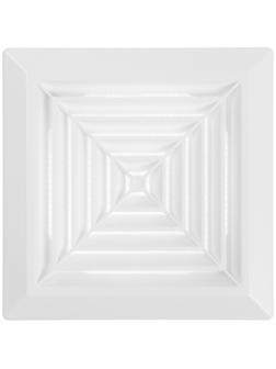 Площадка торцевая ZEIN Люкс Л160/125ДФ, 160х160 мм, с круглым фланцем d=125 мм, с решеткой