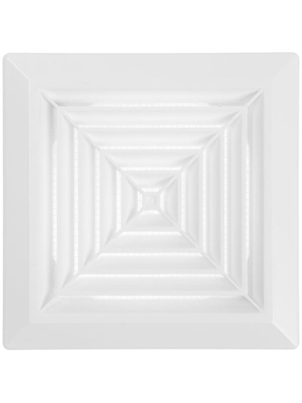 Площадка торцевая ZEIN Люкс Л160/125ДФ, 160х160 мм, с круглым фланцем d=125 мм, с решеткой