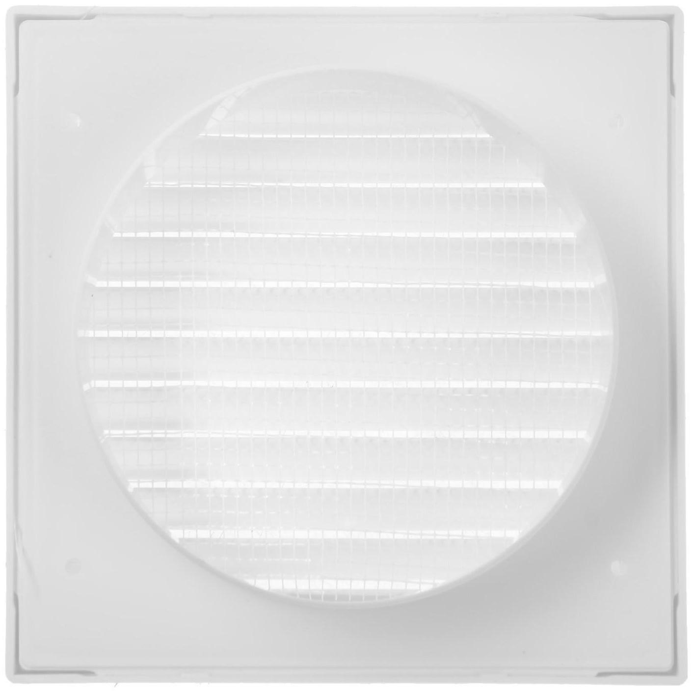 Площадка торцевая ZEIN Люкс Л160/125КВ, 160х160 мм, с круглым фланцем d=125 мм, с решеткой