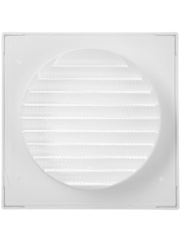 Площадка торцевая ZEIN Люкс Л160/125КВ, 160х160 мм, с круглым фланцем d=125 мм, с решеткой