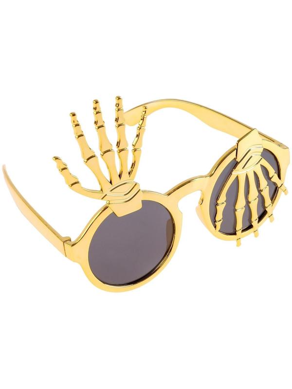 Карнавальные очки «Руки», цвет золотой