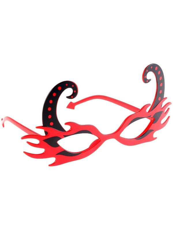 Карнавальные очки «Рога», цвет красный