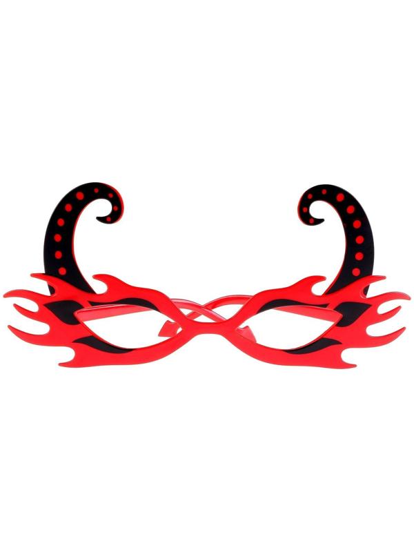 Карнавальные очки «Рога», цвет красный