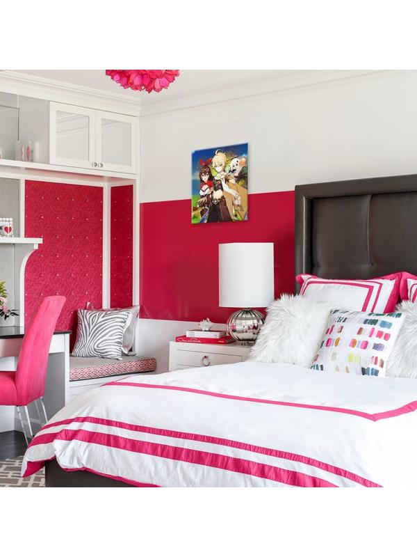 Картина по номерам 30 × 40 см «Геншин» «Итэр и Эмбер» 23 цвета