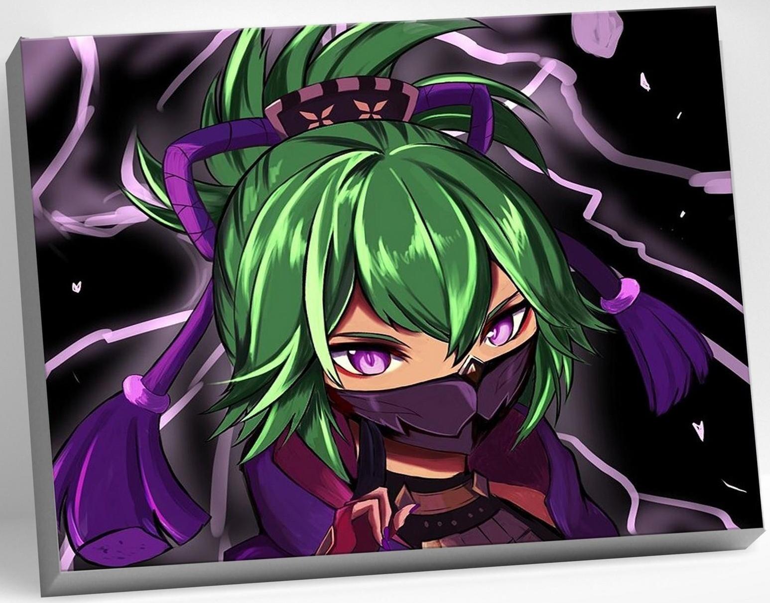 Картина по номерам 30 × 40 см «Геншин» «Куки Синобу» 19 цветов