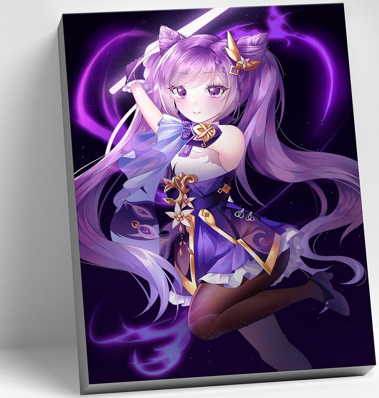 Картина по номерам 30 × 40 см «Геншин» «Кэ Цин» 20 цветов