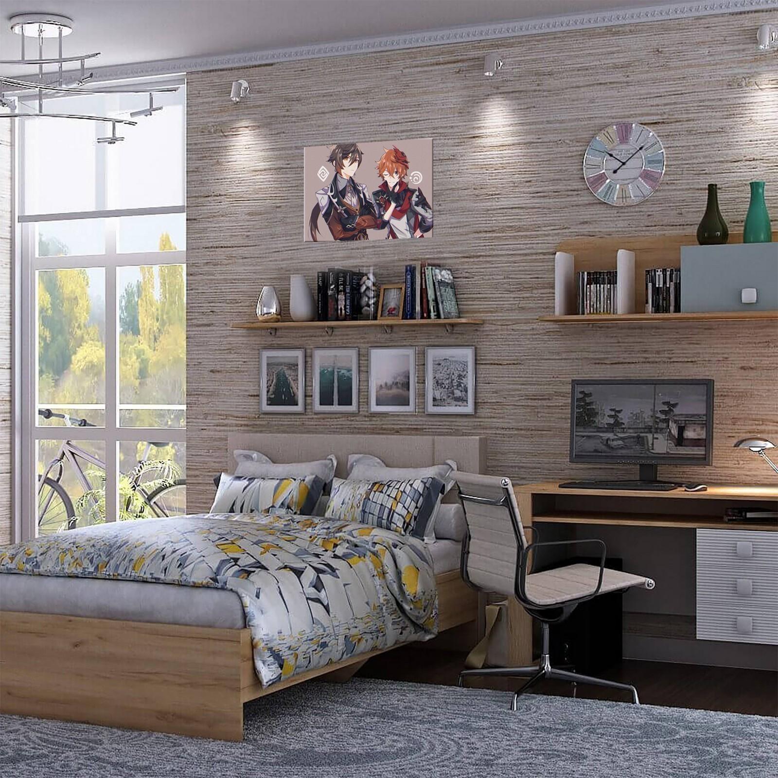 Картина по номерам 30 × 40 см «Геншин» «Тарталья, Чжун Ли» 23 цвета