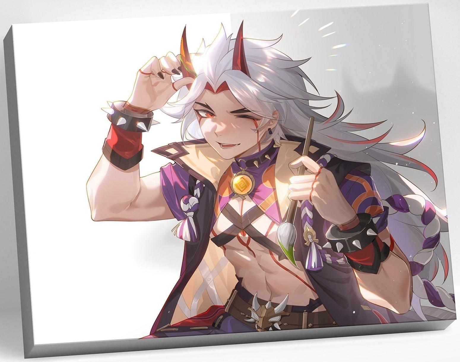 Картина по номерам 30 × 40 см «Геншин» «Аратаки «Итто» 24 цвета