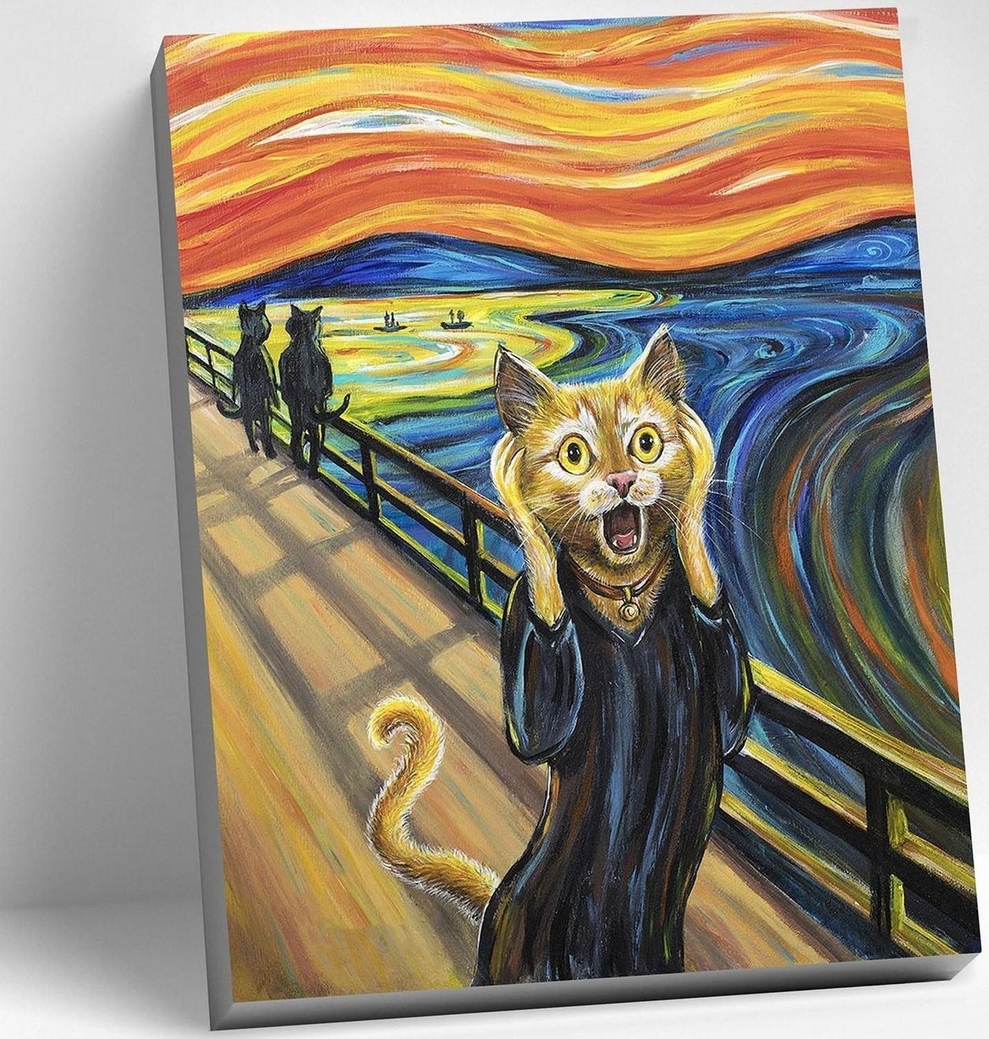 Картина по номерам 40 × 50 см «Кошачий крик» 22 цвета